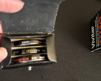  set of camera lens filters in a black leather case