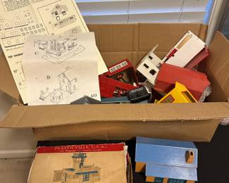 vintage Plasticville U.S.A. model train buildings and accessories by Bachmann