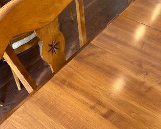 solid wood dining table and chairs