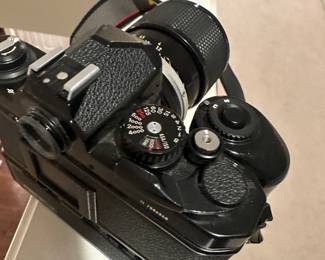 black Nikon FE 35mm film camera