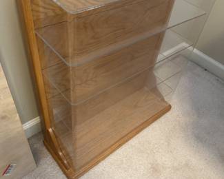 oak and acrylic display case, possibly from the Danbury Mint