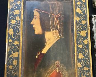 print of the painting Portrait of a Lady by Giovanni Ambrogio de Predis