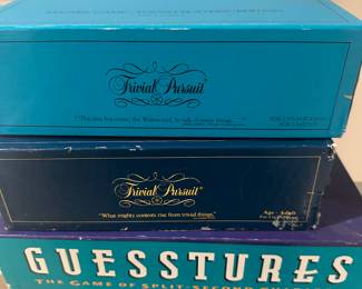 Board Games including Trivial Pursuit and Guesstures