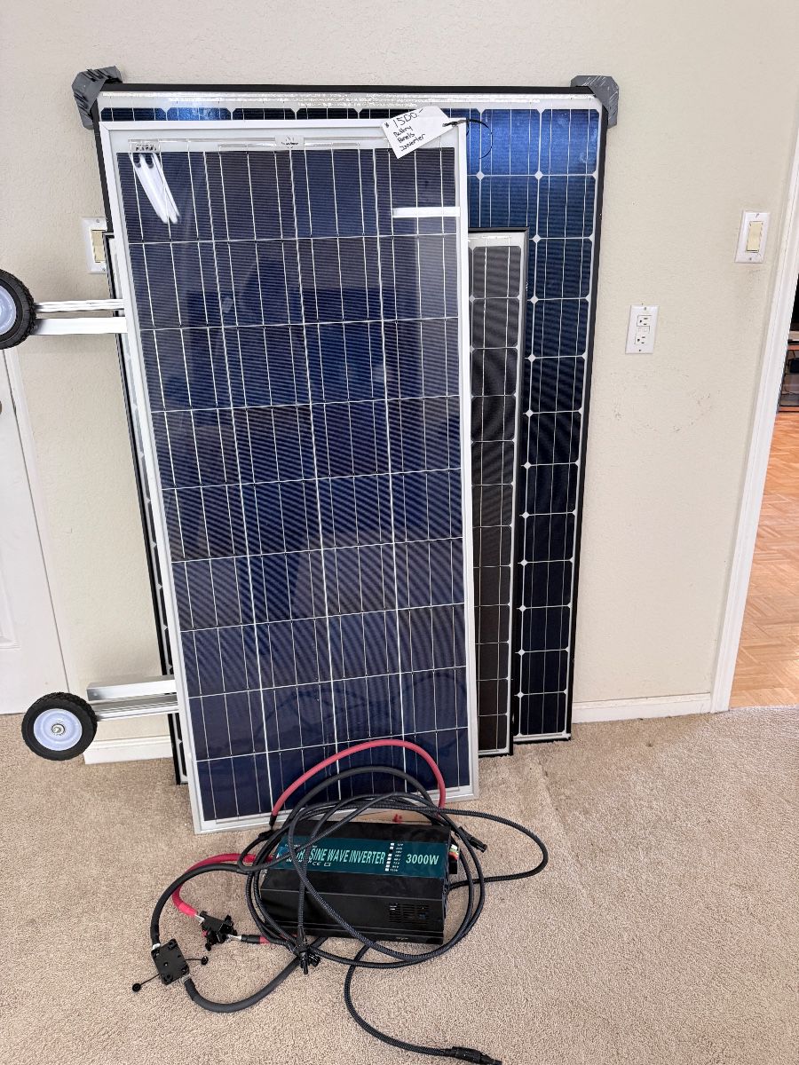 Solar panel, inverter, and battery $800