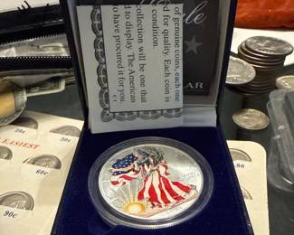 vintage coins, silver coins available at this estate sale coin sets