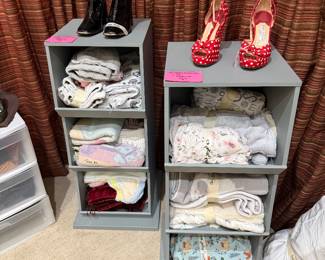 Pair of 3 tier custom eterges, baby blankets