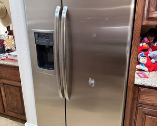 Stainless side by side refrigerator