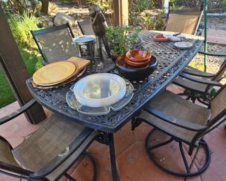 Patio table and chairs set