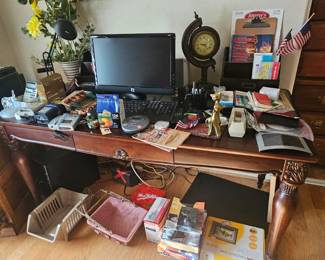 Desk printer computer monitor