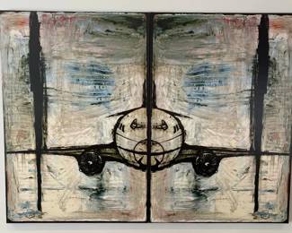 Air O Plane Diptych Art Piece by Artist Aaron Kraten