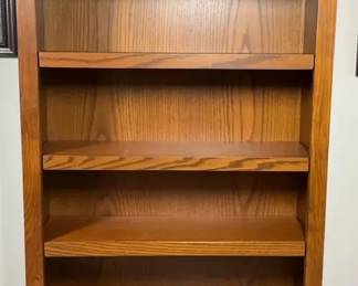 Tall Wooden Bookcase With 6 Shelves 