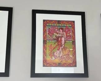 Three Framed Art Posters Music, Moody Blues, Joplin Cream