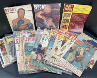Vintage Sport Magazine Lot with MidCentury Baseball, Boxing  MultiSport Covers