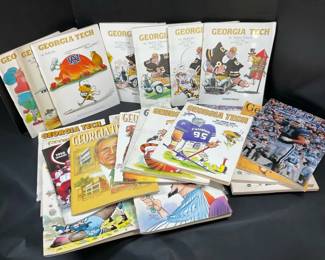 Georgia Tech Football Program Media Guide Collection with Illustrated Covers