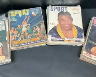 Vintage Sport Magazine Collection with Boxing, Baseball MultiSport Covers