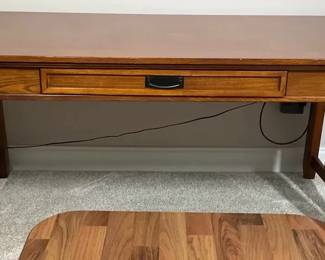 Solid Wood Writing Desk with Single Drawer
