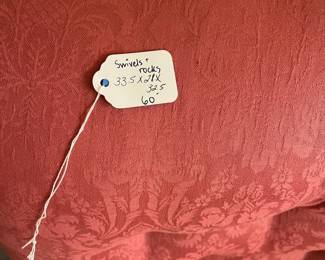 H59 - $60. Very clean vintage chair that Swivels & Rocks! Measures 33.5" wide x 28" deep x 32.5" tall. 