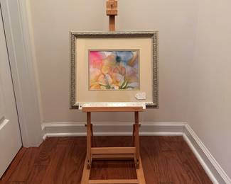 H33 - $30. Original Watercolor "Calla Lilies". Measures 17" x 15".