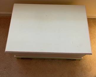 H61 - $40. Vintage Painted Toy Box. Measures 32.5" x 22" x 15.5" tall. 