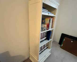 H65 - $75. Simply Shabby Chic Bookcase with adjustable shelves. Measures 28.25" wide x 15.75" deep x 66.5" tall. 