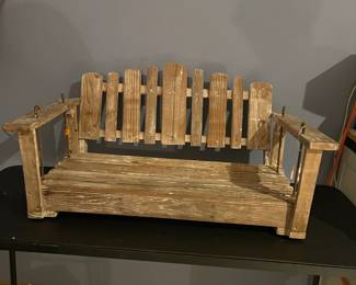 H86 - $30. Childs Sized Porch Swing. Measures 32" x 15" x 16". 