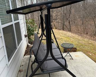 H44 - $150. Outdoor swing - like new includes 3 cushions. Would be much easier to transport if you have a truck so it doesn't need to be completely disassembled. 