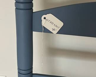 H58 - $35 Each. Small Wooden Rockers painted Blue. Very similar design. 