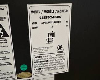 H1 - $150. Classic Flame Electric Fireplace. Model 28EF024GRS. Measures 55" x 18" deep x 37.5" tall. Doubles as Entertainment Stand / TV Stand. Works and has remote!