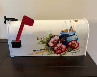 H74 - $20. Painted Metal Mailbox. 