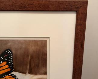 H31 - $60. Original Watercolor "My Butterfly". Framed it measures 23" x 26". 