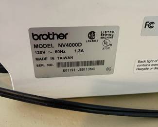 H9 - $1000. Brother Innovis NV4000D Sewing & Embroidery Machine. 