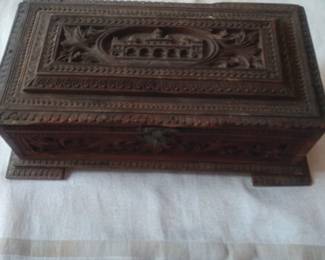 Grand tour carved box