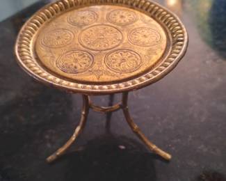 Miniature bronze fire gilded table