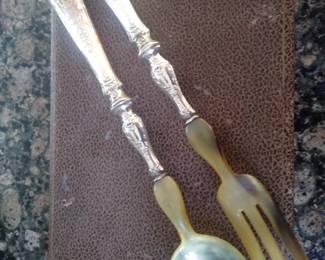Silver salad set