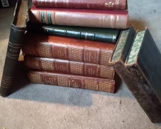 Antique leather books