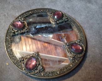 Jeweled mirror plateau