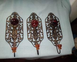 Glass knob coat hangers