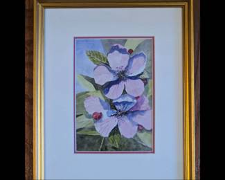 Blossom Duet Watercolor by Eugene B. Smith