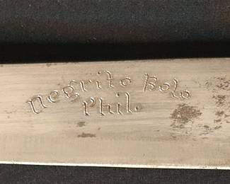 Vintage "Negrito Bolo" Bolo Machete with Sheath 