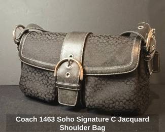 Coach 1463 Soho Signature C Jacquard Shoulder Bag 