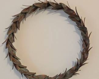 Handcrafted Copper Laurel Wreath