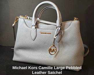 Michael Kors Camille Large Pebbled Leather Satchel
