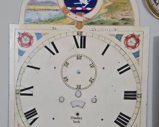 Antique Painted Dial for Longcase Clock by Hindley, York