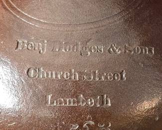 Benj. Hodges Sons Lambeth Stoneware Jug second image