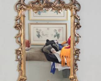 Ornate Giltwood Chippendale Style Mirror