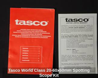 Tasco World Class xmm Spotting Scope Kit 