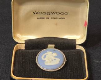 Wedgwood Blue Jasperware Cherub Brooch