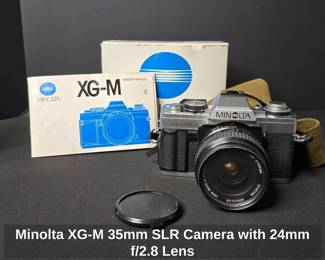 Minolta XG-M 35mm SLR Camera with 24mm f or f/2.8 Lens