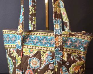 Vera Bradley Java Blue Quilted Tote Bag