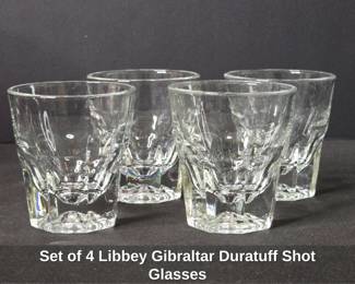 Set of Libbey Gibraltar Duratuff Shot Glasses